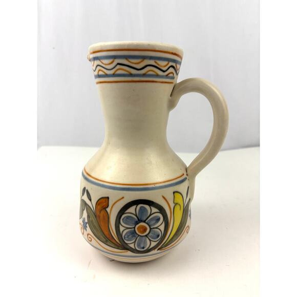 VTG Handmade Spanish Talavera Chacón Pitcher Pottery Spain - Picture 6 of 11